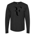 Men's Roger-Federer-logo-black Long sleeves Cotton Blend T-Shirt - Black