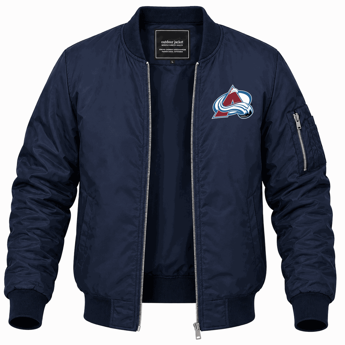 Men's Colorado Avalanche Lightweight Bomber Jacket - Navy