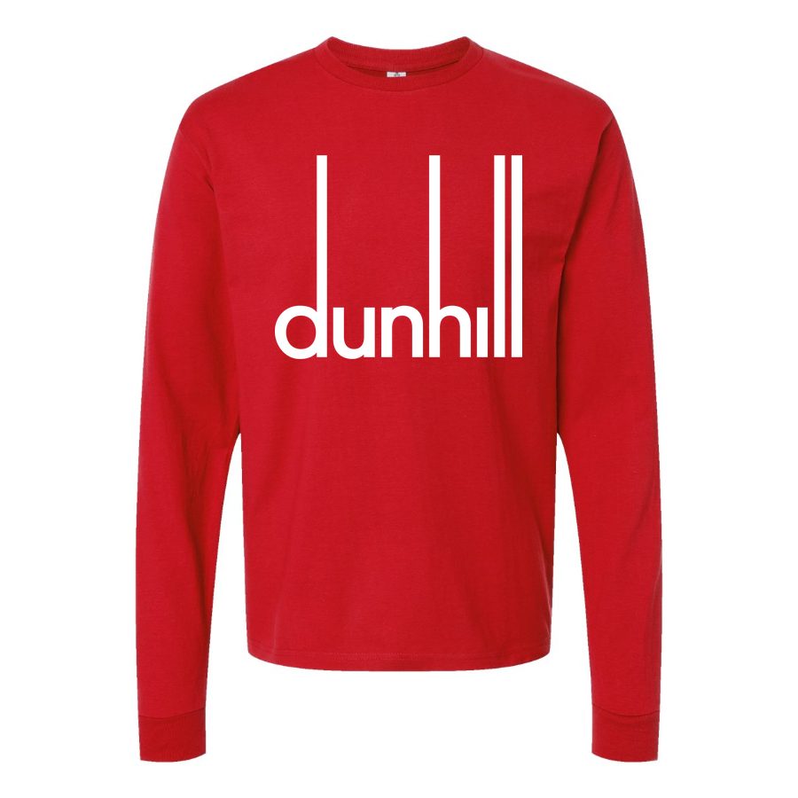 Men's Dunhil Long sleeves Cotton Blend T-Shirt - Red