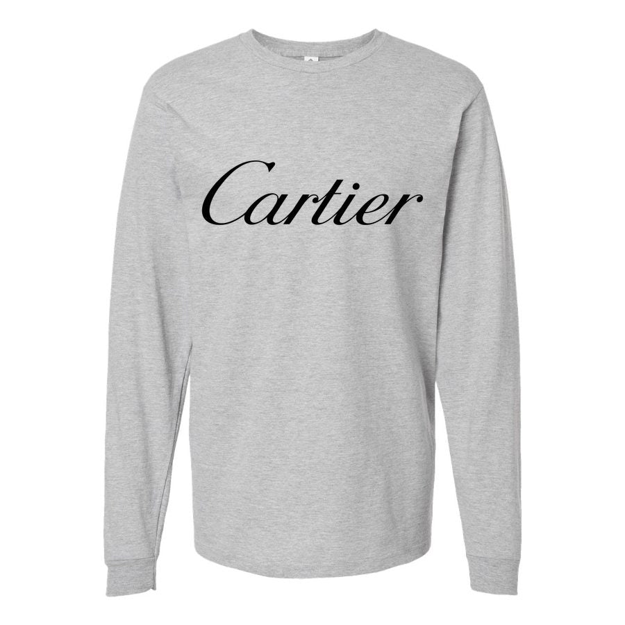 Men's Cartier Long sleeves Cotton Blend T-Shirt - Gray