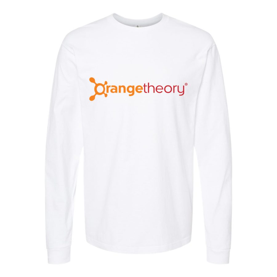Men's Orangetheory-Fitness-Logo-1024x576 Long sleeves Cotton Blend T-Shirt - White