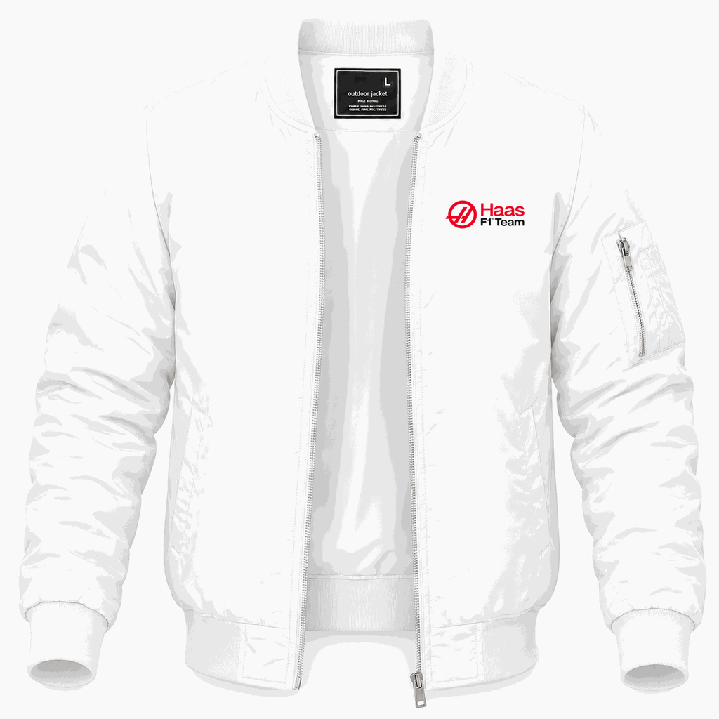 Men's Haas F1 Team Lightweight Bomber Jacket - White