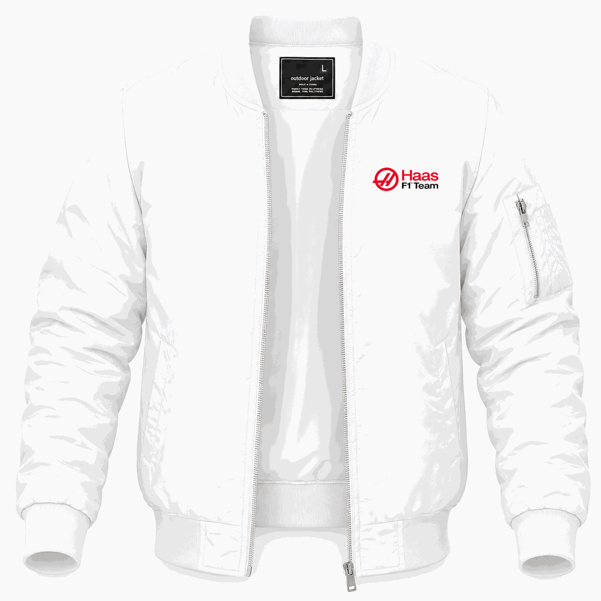 Men's Haas F1 Team Lightweight Bomber Jacket - White