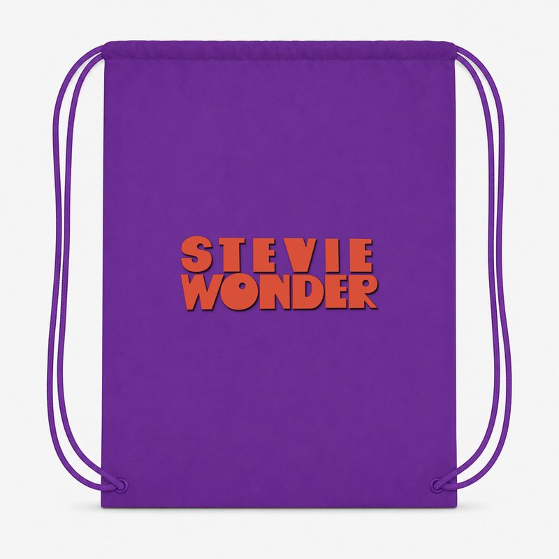 Stevie Wonder Drawstring Bag - Purple