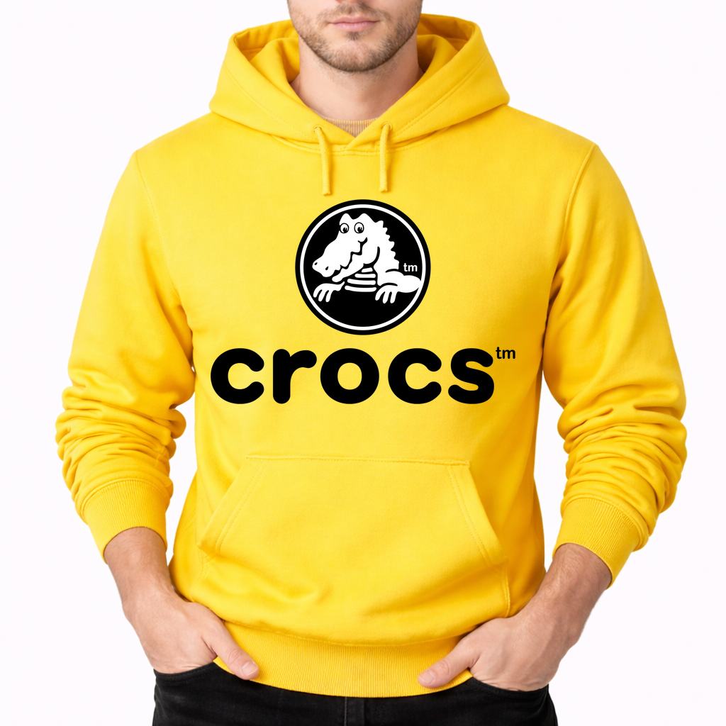Men's Crocs Pullover Hoodie - Yellow