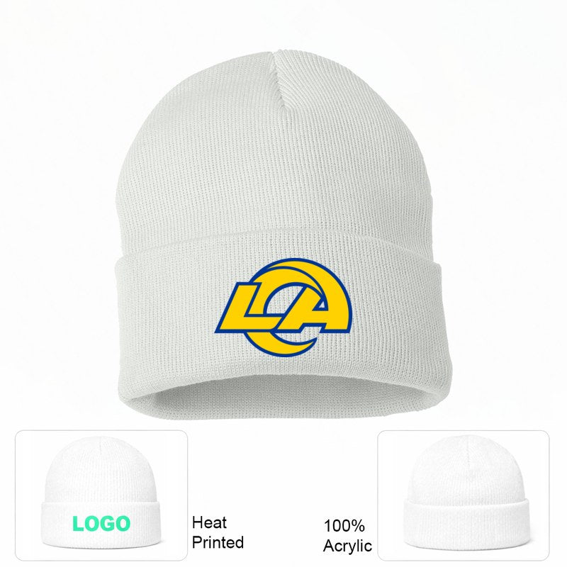 Los Angeles Rams White Beanie Hat