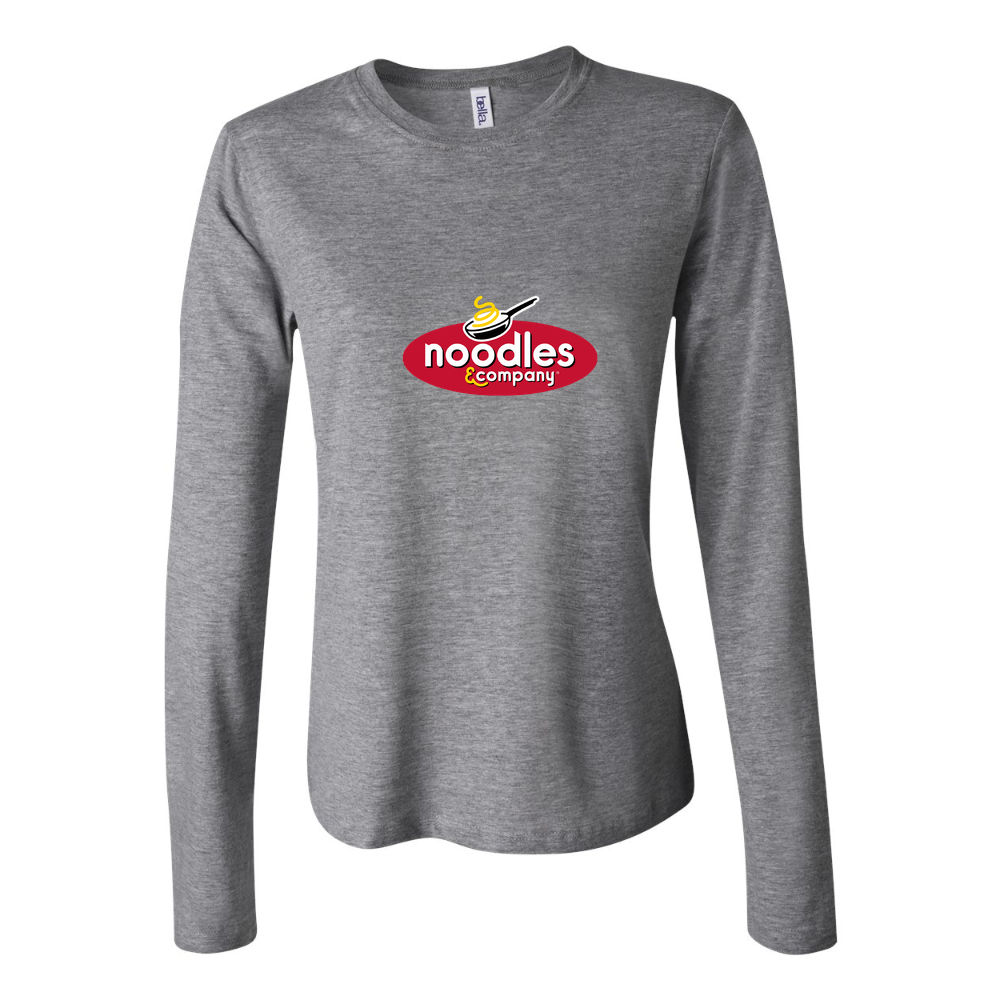 Women's Logo Noodles Company 1536x864 Long Sleeve T-Shirt - Gray