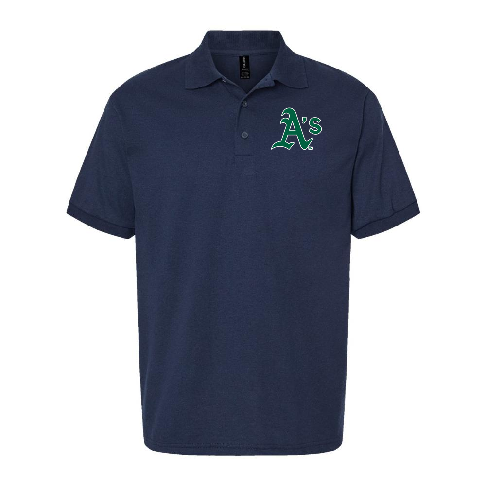 Men's Oakland Athletics Dry Blend Polo - Navy