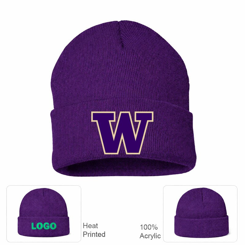 Washington Huskies Purple Beanie Hat