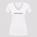 Women's Beckett Simonon V Neck T-Shirt in white