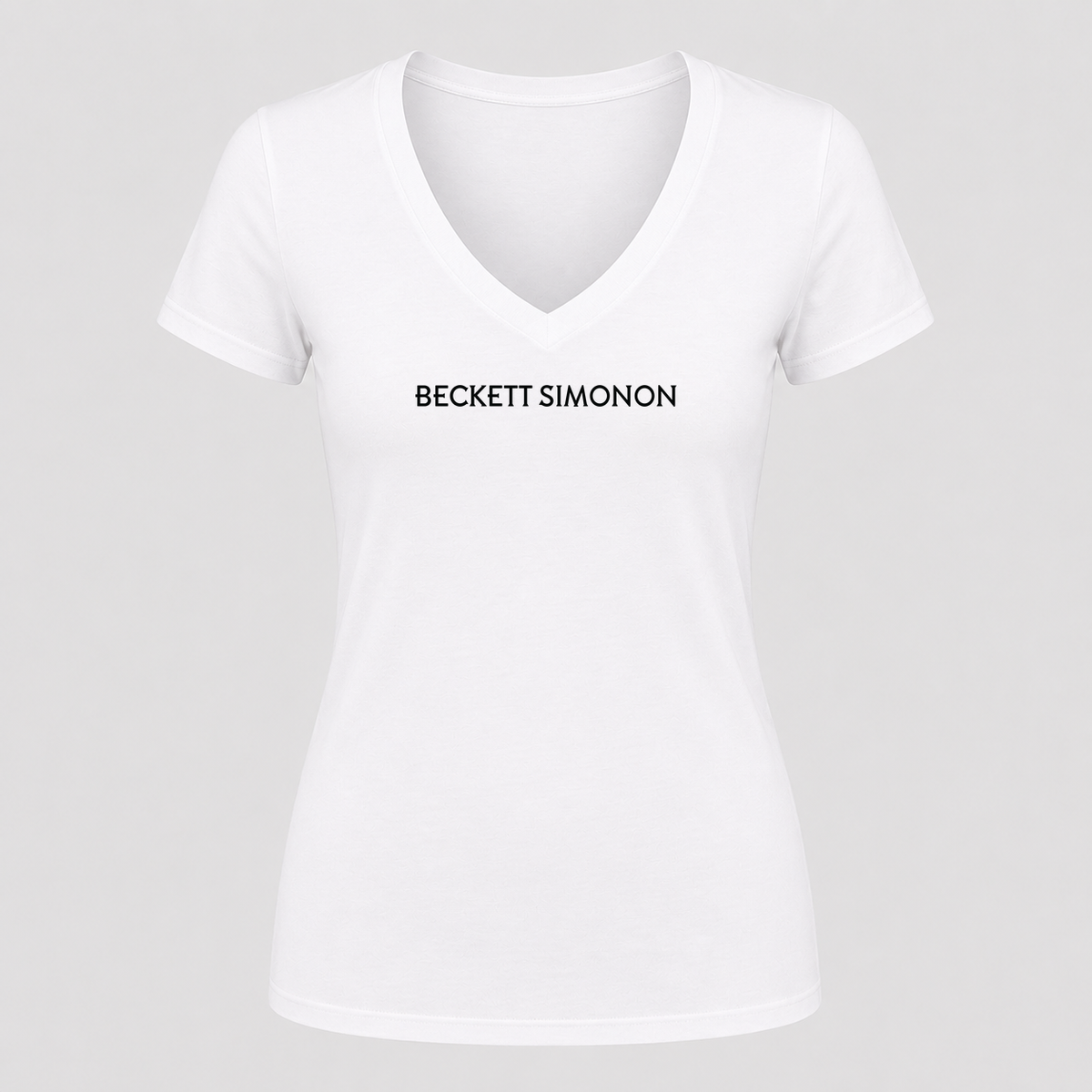 Women's Beckett Simonon V Neck T-Shirt in white