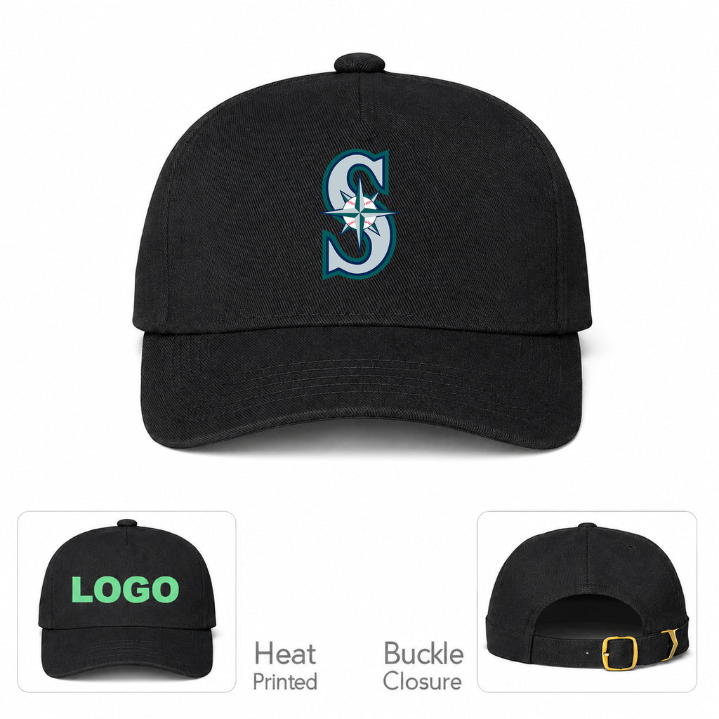 MLB Seattle Mariners Baseball Cap Hat - Black