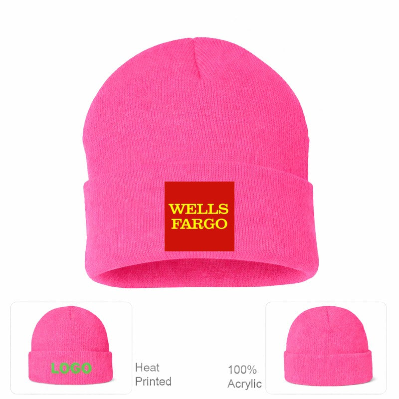 Wells Fargo Pink Beanie Hat