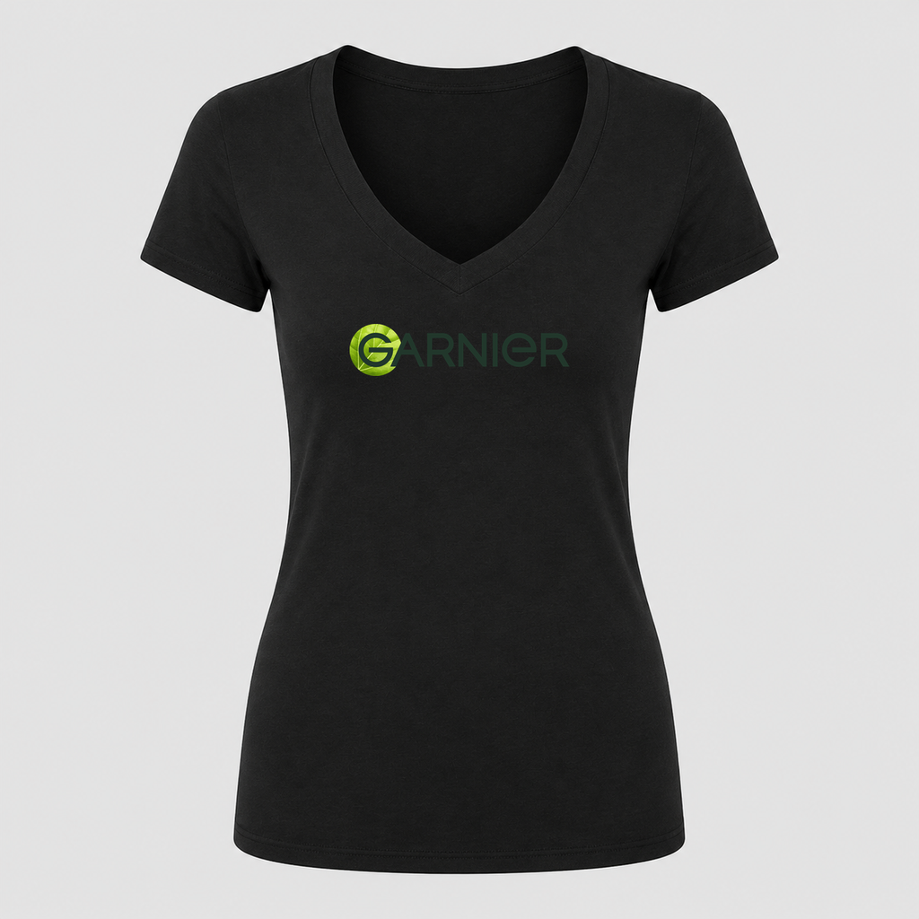 Women's Garnier V Neck T-Shirt in black