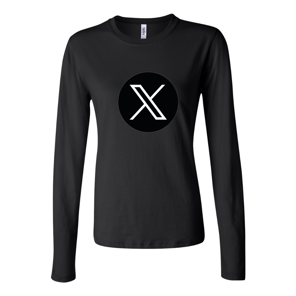 Women's Twitter X Long Sleeve T-Shirt - Black