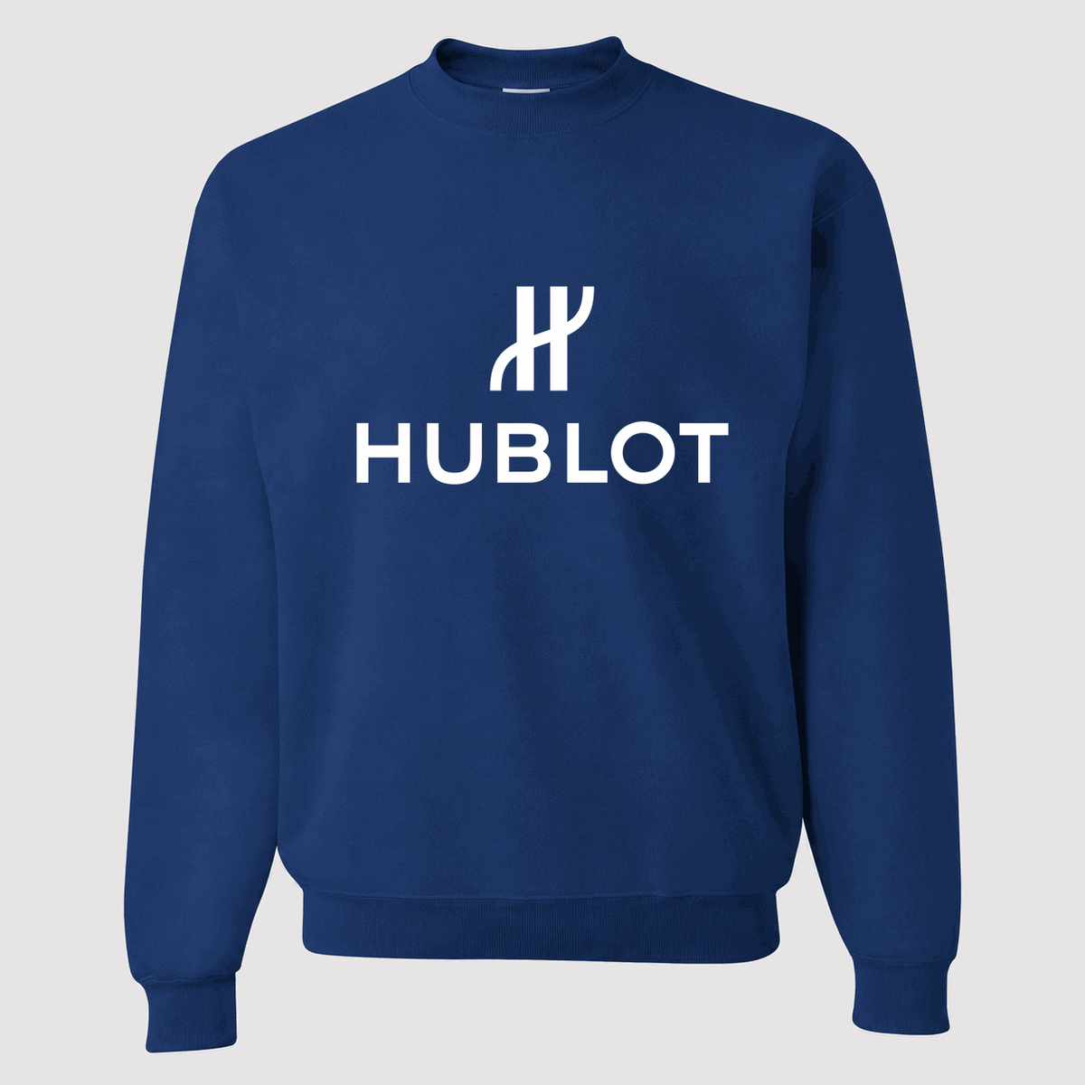 Men's Hublot White Logo Crewneck Sweatshirt - Blue