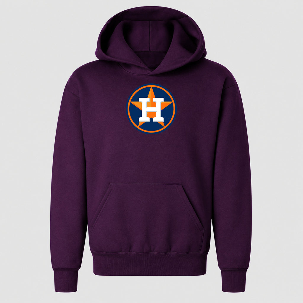 Youth Houston Astros Pullover Hoodie - Purple