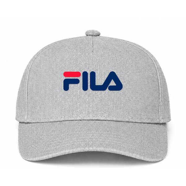 Fila Logo Gray Dad Baseball Cap Hat