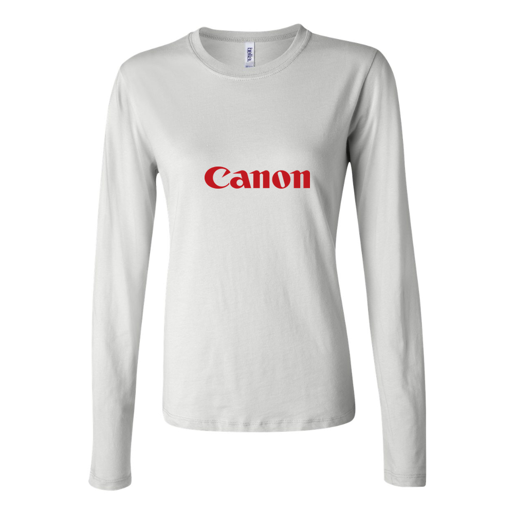 Women's canon inc. logo png transparent Long Sleeve T-Shirt - White