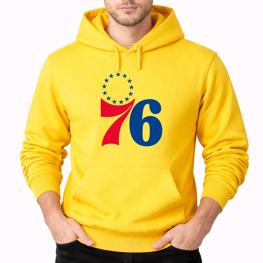 Men's Philadelphia 76ers Pullover Hoodie - Yellow