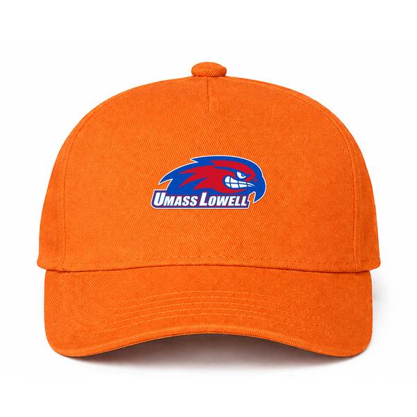 UMass Lowell River Hawks Logo Orange Dad Baseball Cap Hat