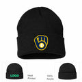 MLB Milwaukee Brewers Beanie Hat - Black