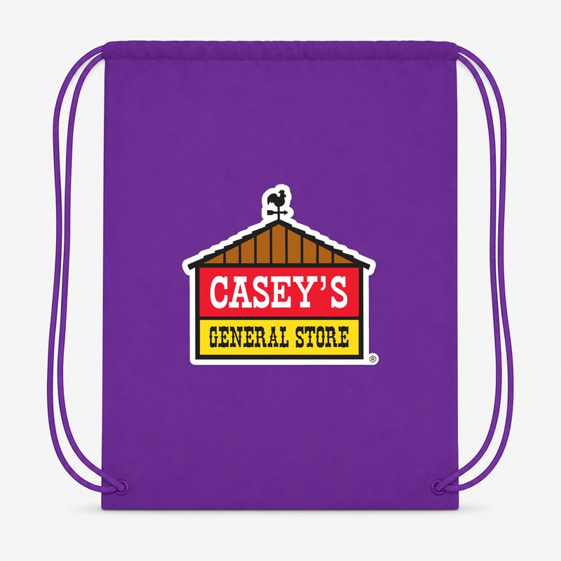 Caseys General Stores Drawstring Bag - Purple