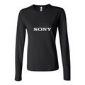 Women's Sony White Long Sleeve T-Shirt - Black
