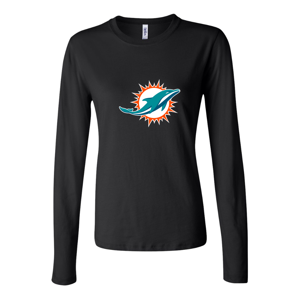 Women's Miami Dolphins Long Sleeve T-Shirt - Black
