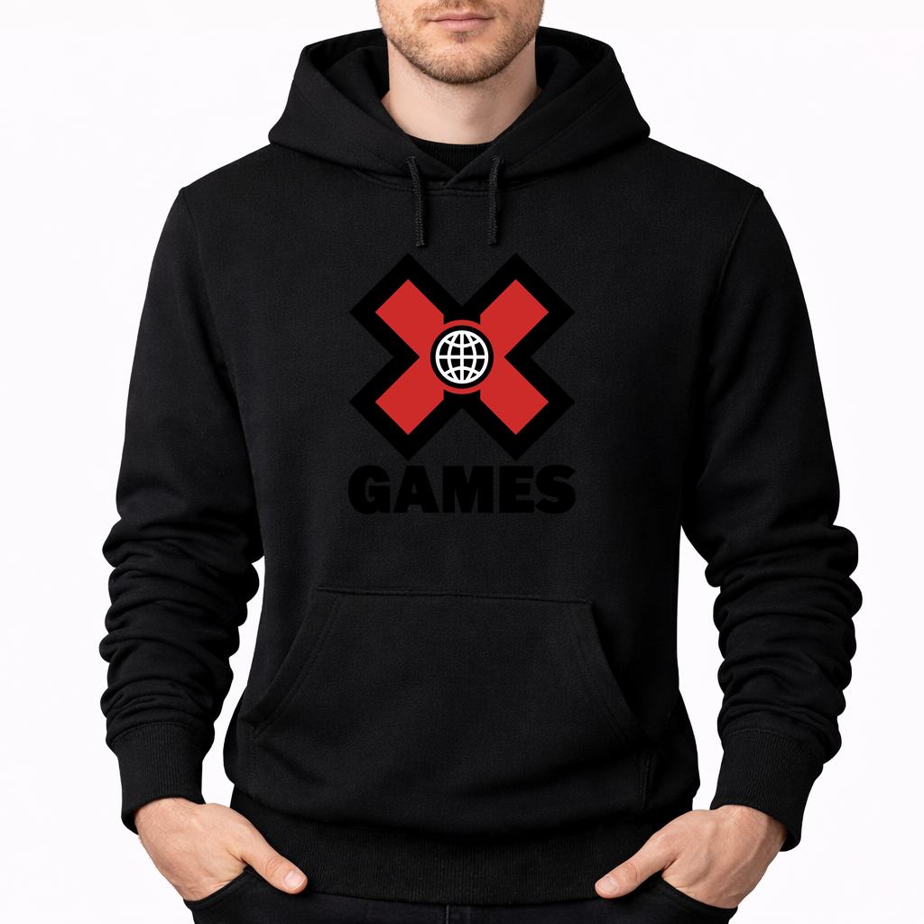 Men's X Games Pullover Hoodie - Black