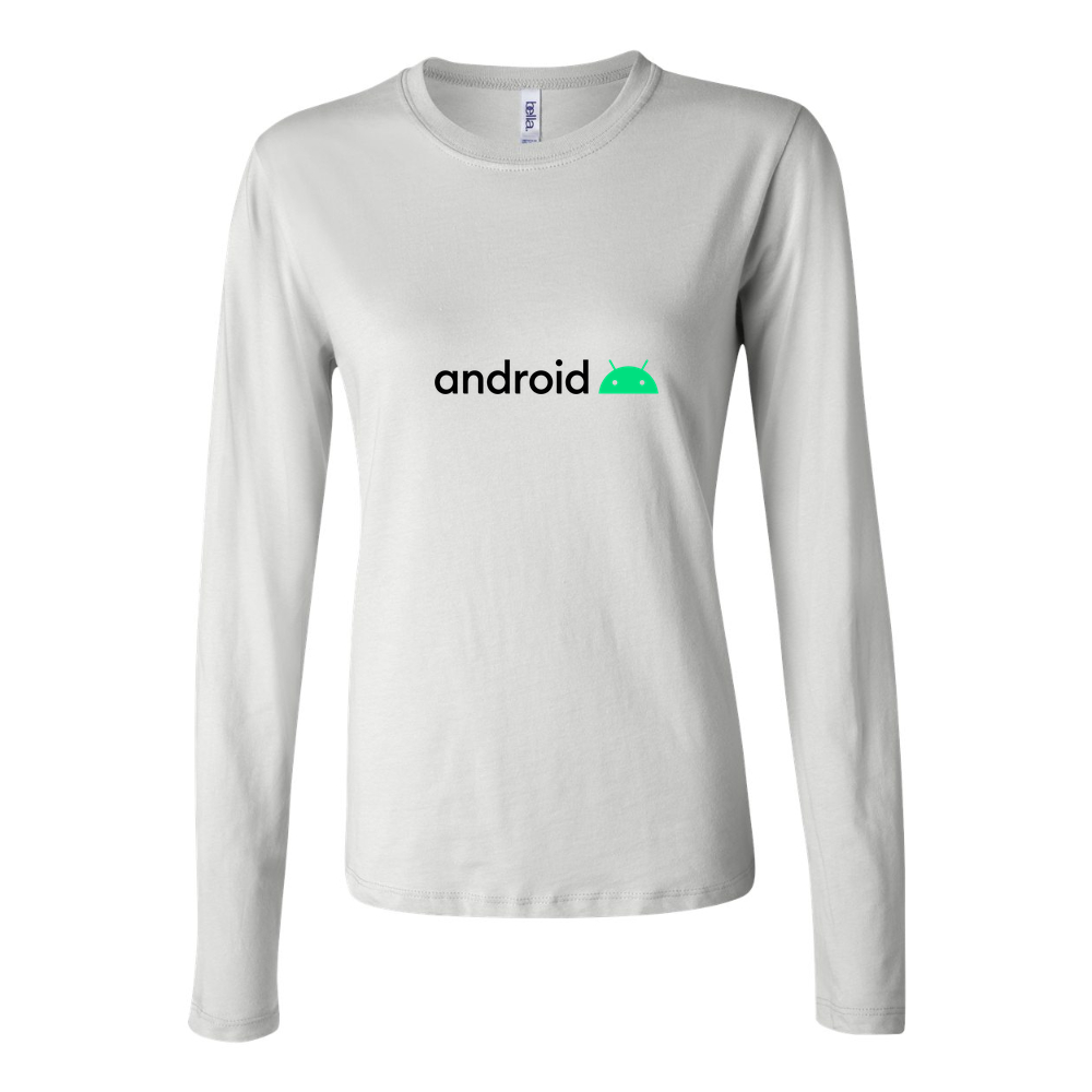 Women's Android Long Sleeve T-Shirt - White