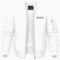 Men's Sony Black Lightweight Bomber Jacket - White