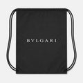 Bvlgari White Drawstring Bag - Black