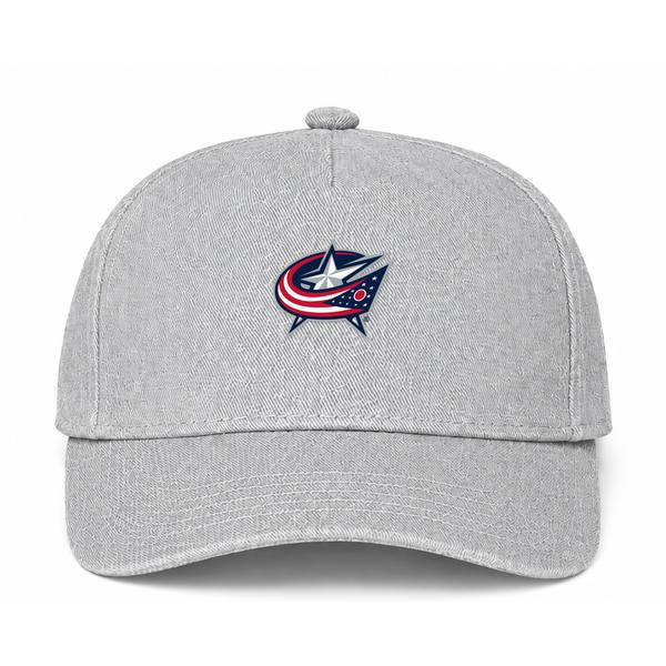 Columbus Blue Jackets NHL Logo Gray Dad Baseball Cap Hat
