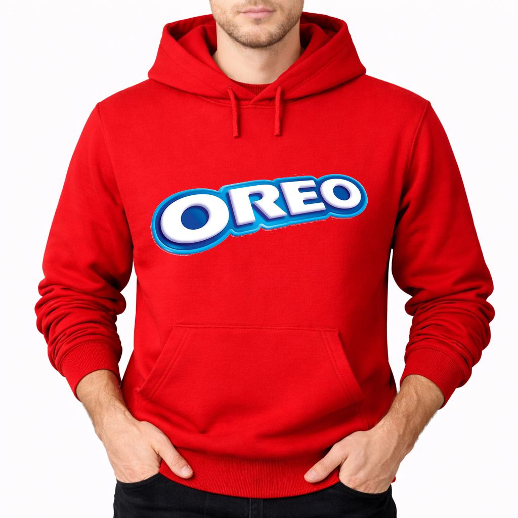 Men's Oreo Food Pullover Hoodie - Red