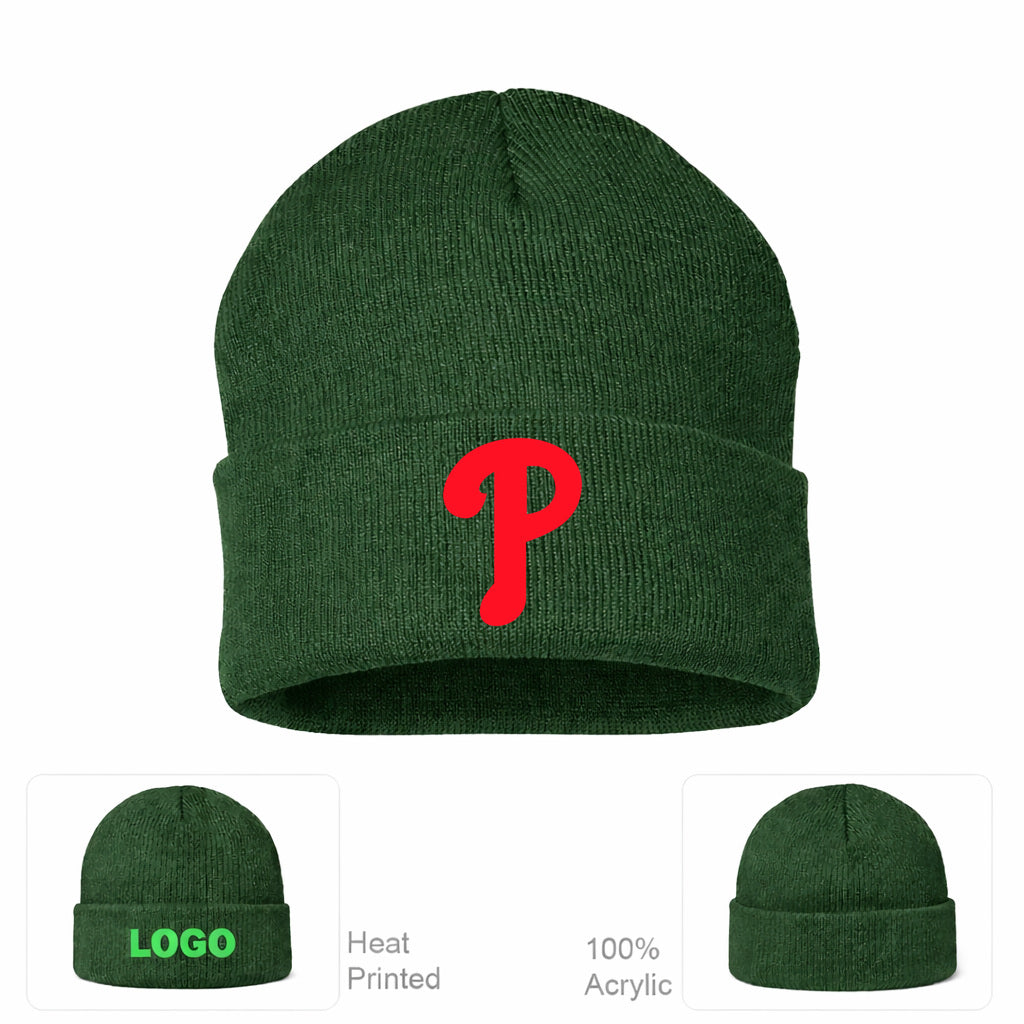 MLB Philadelphia Phillies Beanie Hat - Forest Green