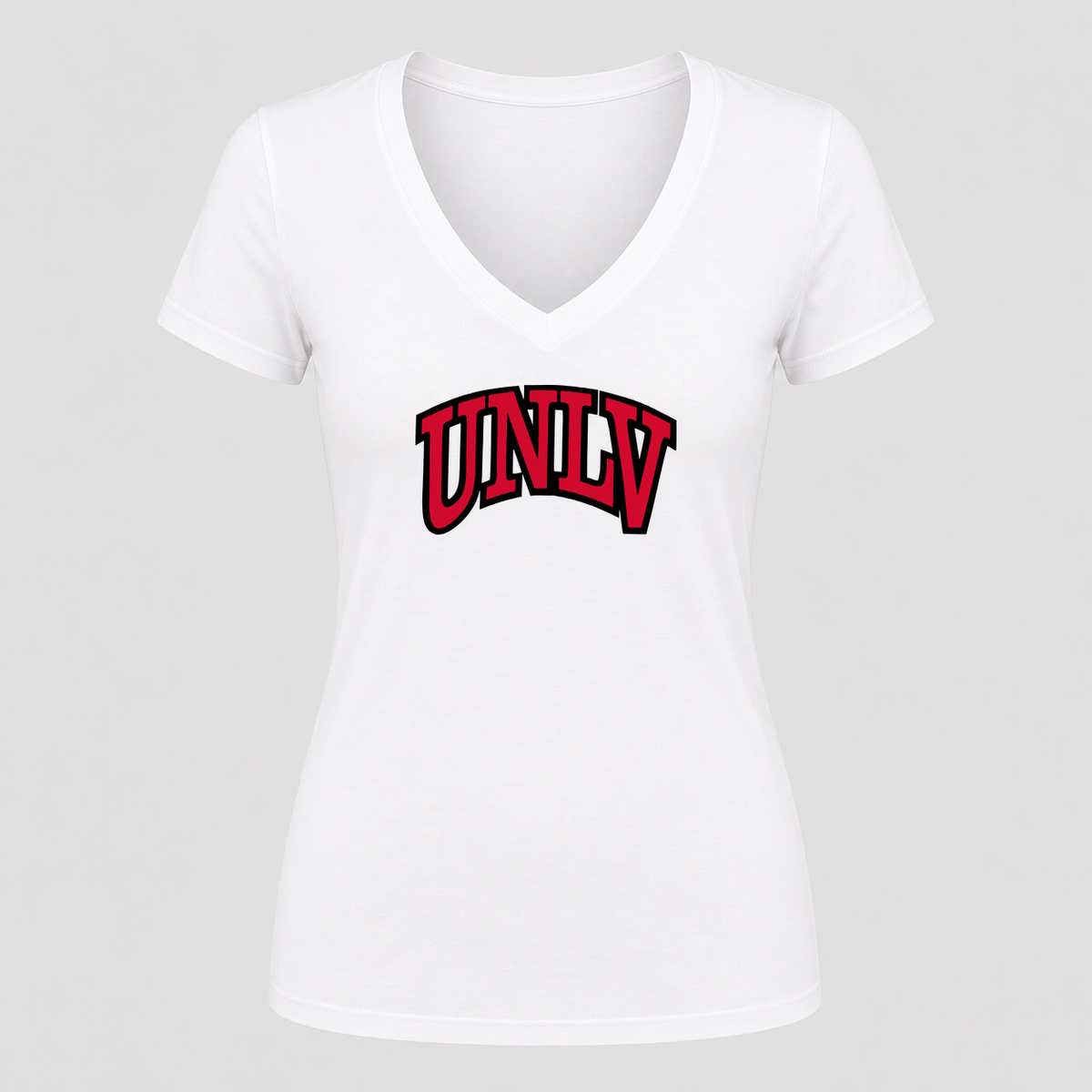 Women's UNLV Rebels V Neck T-Shirt in white