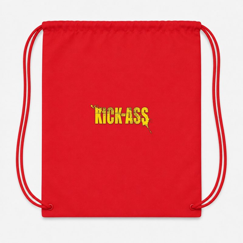 20822 3 Kick Ass Picture Drawstring Bag - Red