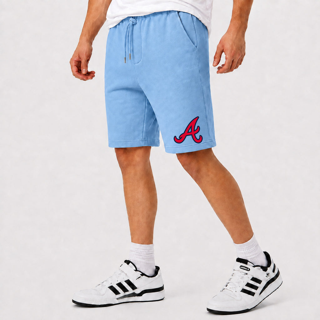Men's Atlanta Braves Cotton Shorts - Sky Blue