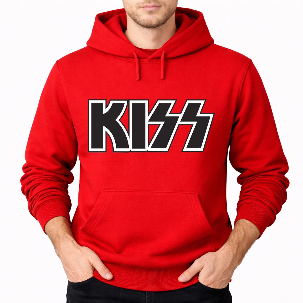 Men's KISS Pullover Hoodie - Red