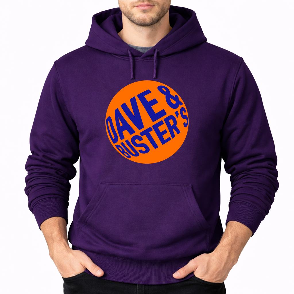 Men's Dave Buster S Pullover Hoodie - Purple