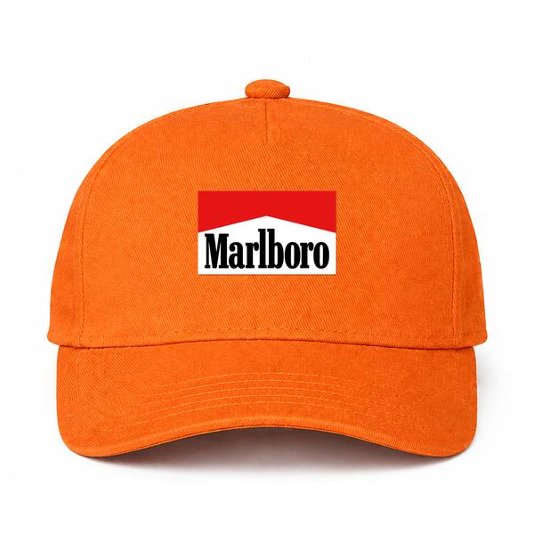 Marlboro Logo Orange Dad Baseball Cap Hat