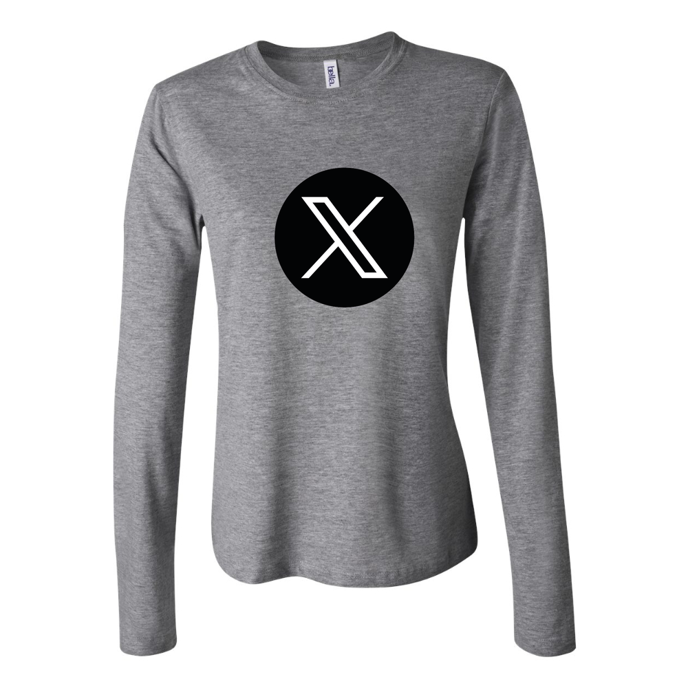 Women's Twitter X Long Sleeve T-Shirt - Gray