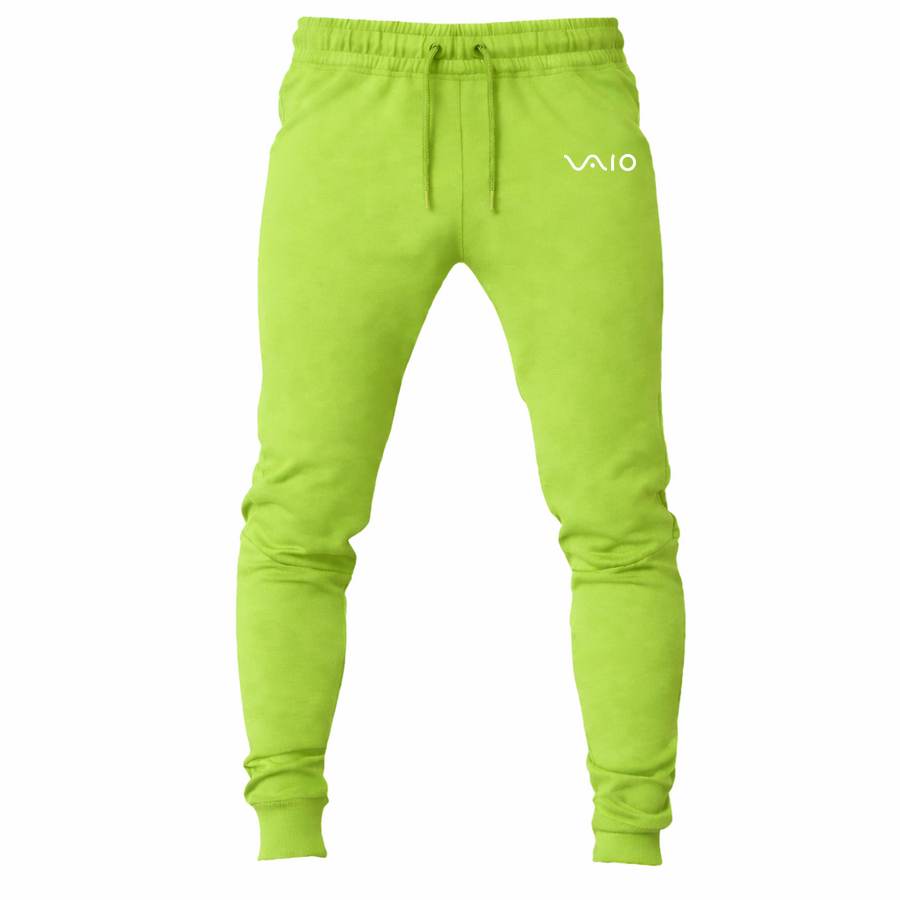 Sony Vaio Curvy White joggers sweatpants - Lime Green