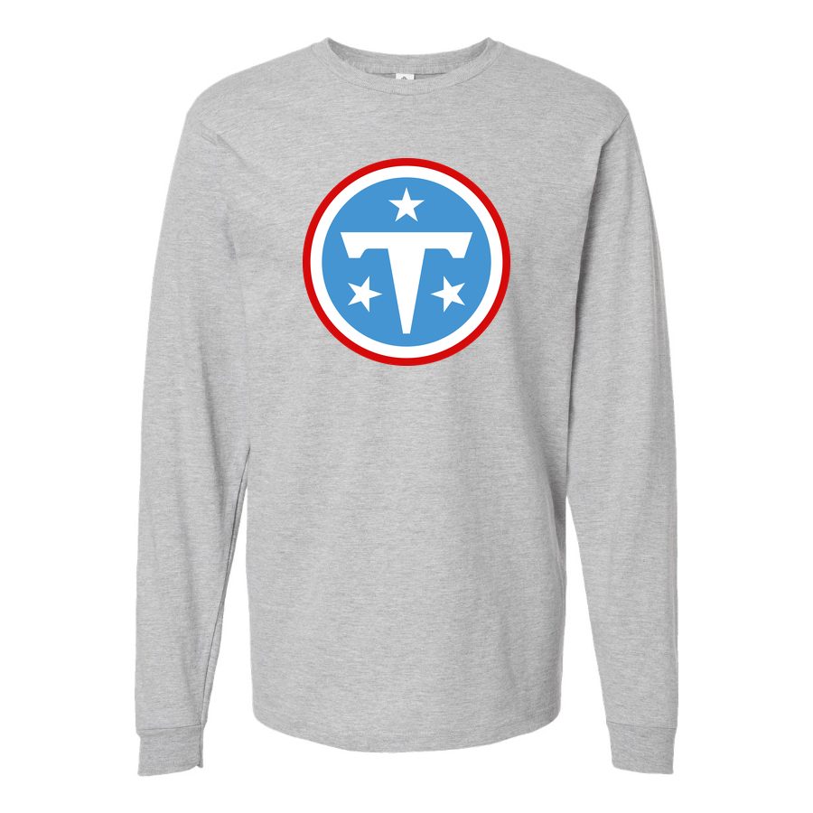 Men's Tennessee Titans Long sleeves Cotton Blend T-Shirt - Gray