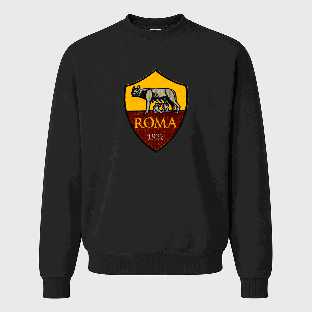 Men's AS Roma FC Crewneck Sweatshirt - Black