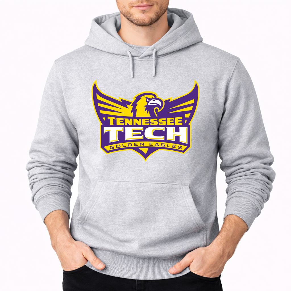 Men's Tennessee Tech Golden Eagles Pullover Hoodie - Gray