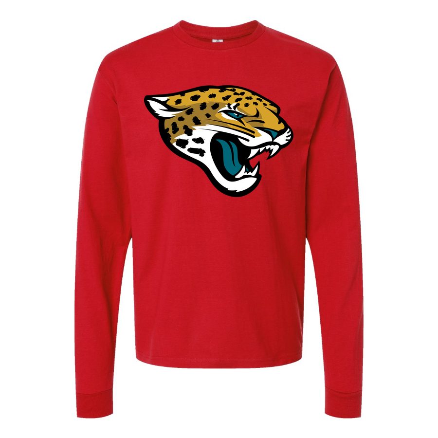 Men's Jacksonville Jaguars Long sleeves Cotton Blend T-Shirt - Red
