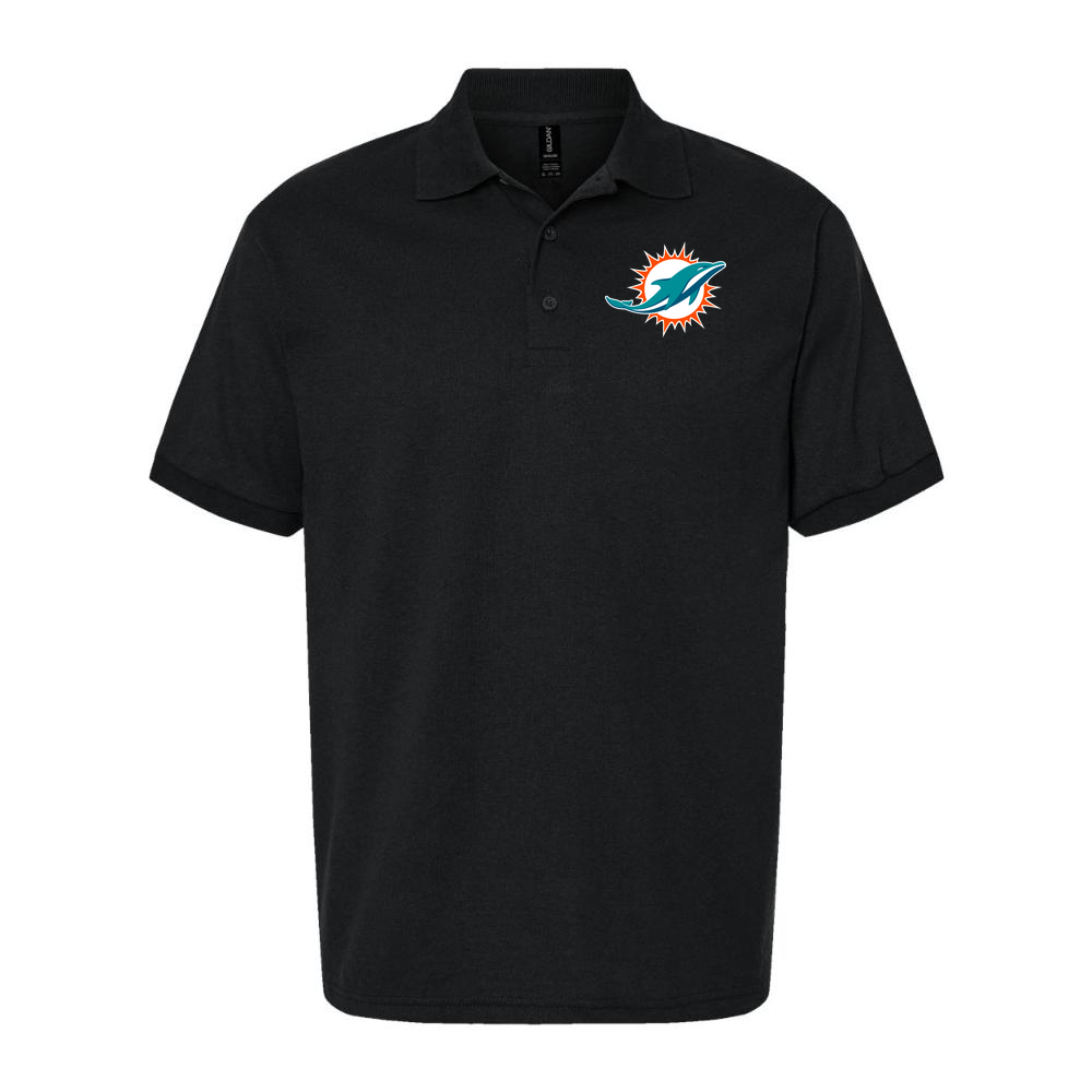 Men's Miami Dolphins Dry Blend Polo - Black