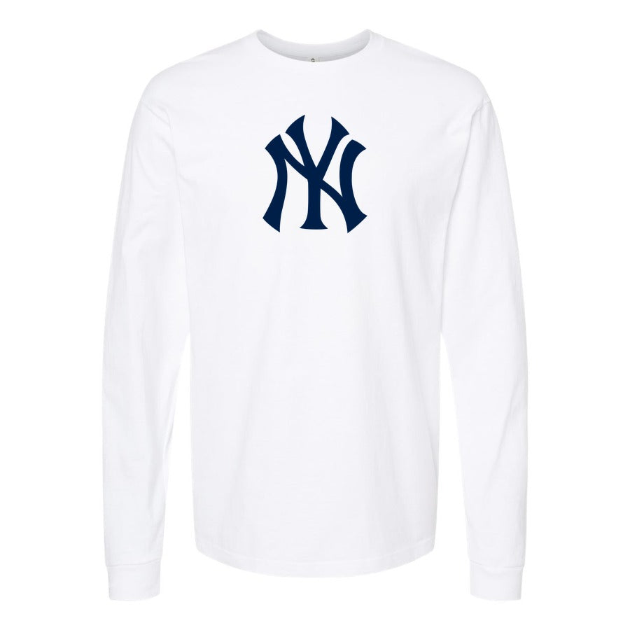 Men's New York Yankees Long sleeves Cotton Blend T-Shirt - White
